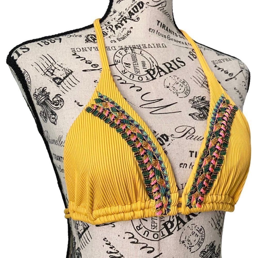 Ribbed Triangle Bikini Top in Size ***SEE MEASUREMENTS***